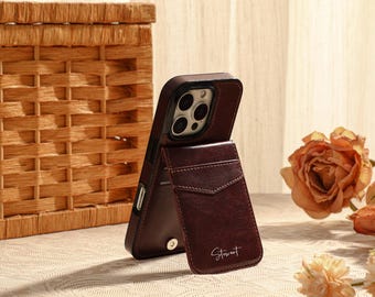 Personalized Leather iPhone Case For iPhone 15, 15 Pro, 15 Pro Max, iPhone 14 Pro Max, iPhone 14 13 12 11 Pro, iPhone XR XS Max, Phone Cover