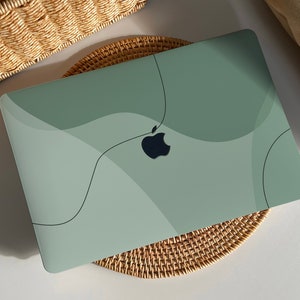Funda protectora Art Line Green para MacBook Pro 14, MacBook Air 13, Pro 13, Pro 15, Pro 16, 2023