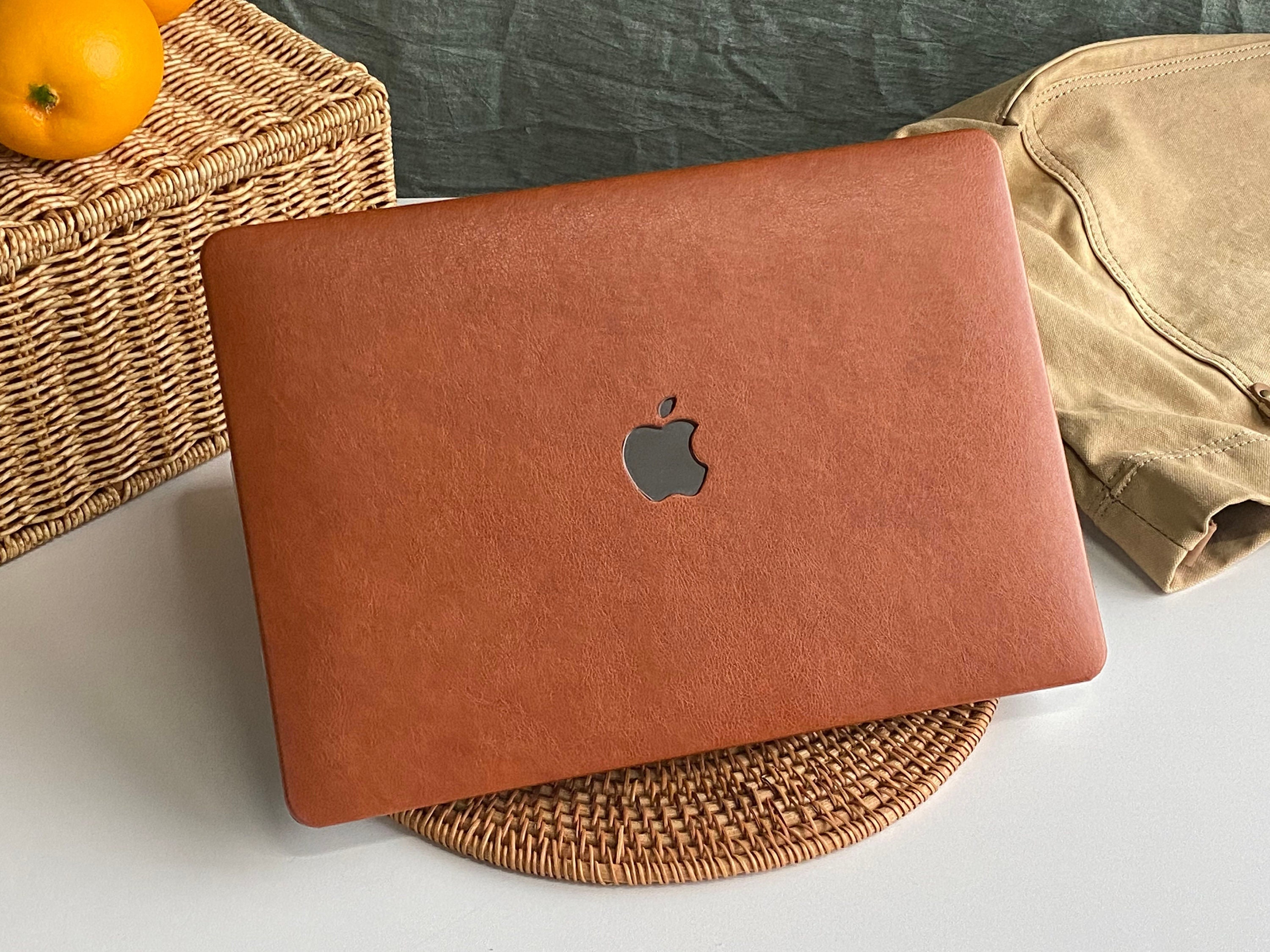 Leather Brown MacBook Case Protect Cover for MacBook Pro 14 Case