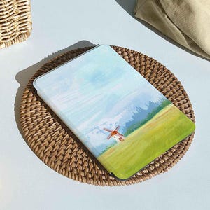Aesthetic Landscape Personalised Kindle Case for Kindle Paperwhite 5, Custom Name Folio Case for Paperwhite 2022, 11th Gen Kindle Cover