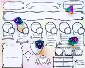 Rainbow Swirl Character Sheet DnD 5e