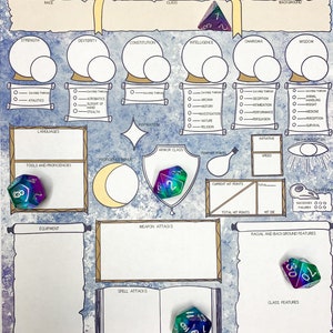 Magician’s Tower Character Sheet for DnD 5e