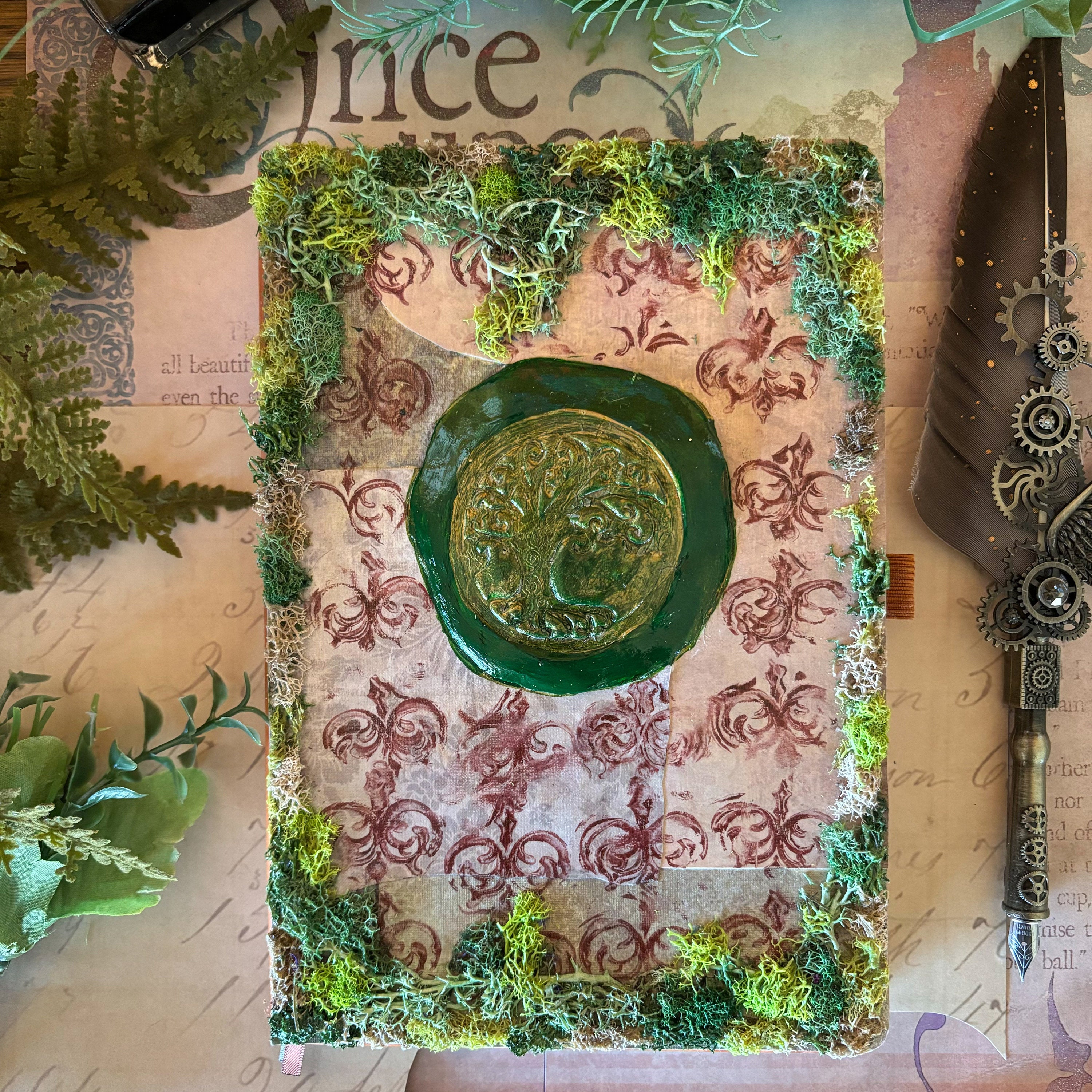 Mossy Tree of Life Journal, Fantasy Journal, Tree Journal, Witchy Journal, Nature Journal, RPG Journal, Tree of Life