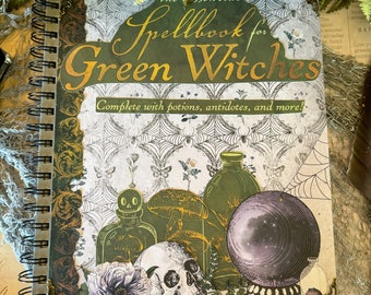 Green Witch Sketchbook, Witchy Sketchbook, Goth Sketchbook, Green Witch, Blank Spellbook