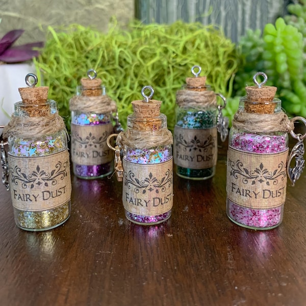 Fairy Dust Charm Vial, Fairy Dust Bottle, Vial Charm,  Fairy Dust Necklace Charm, Fairy Charm,  Fairy Dust Necklace