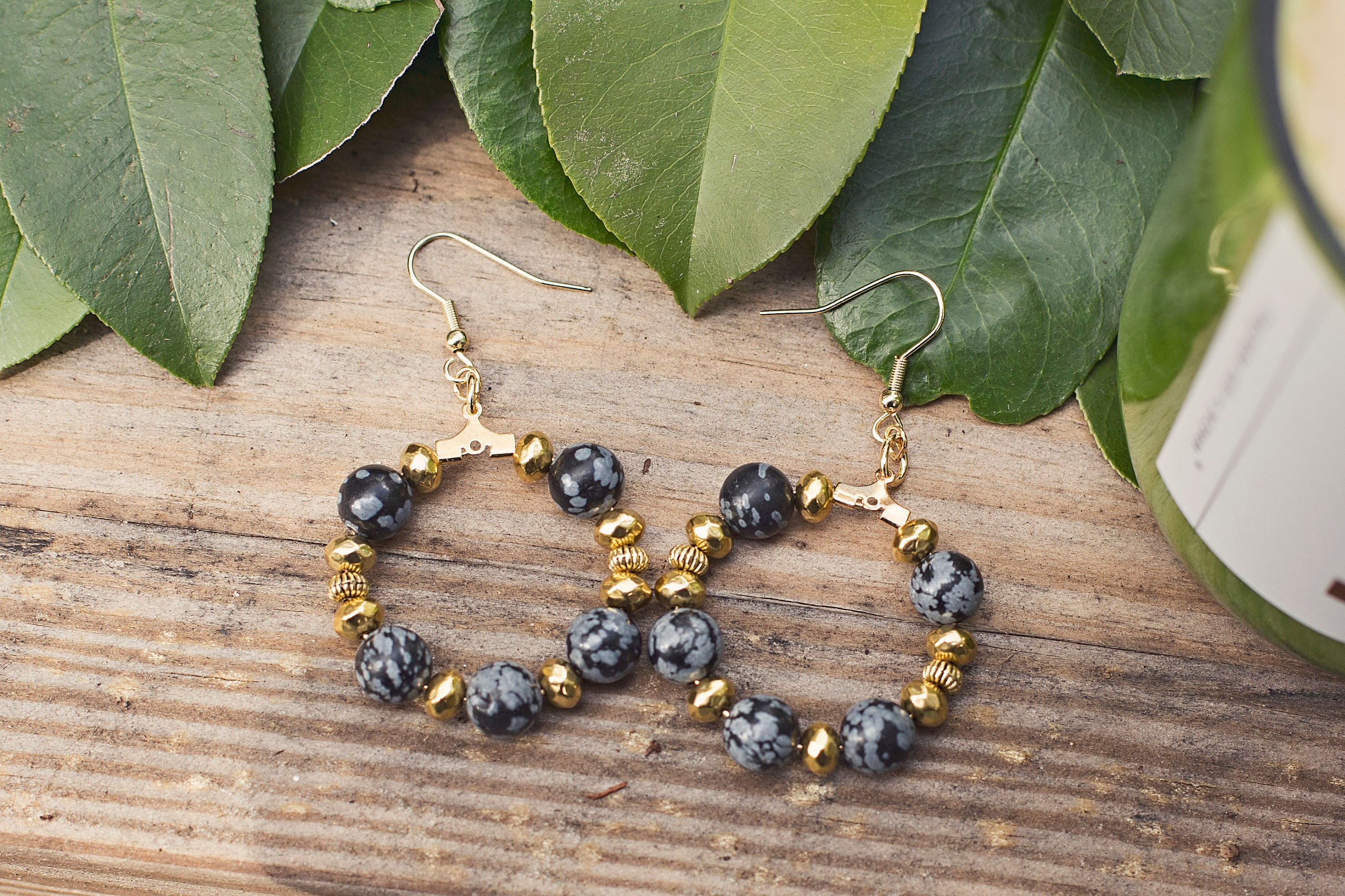 snoow flake obsidian jewelry