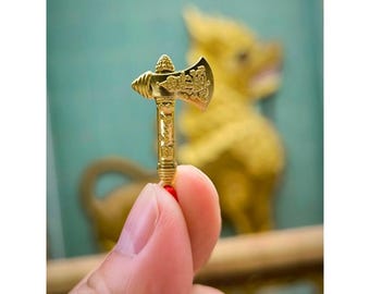 Thai Amulet Lucky Charm - Sacred Axe for Wealth & Success, Handmade Protection Talisman