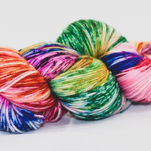 Pre-Order Colorway: Lovers & Dreamers ~ Hand dyed yarn ~ sock / fingering / dk sport / worsted / bulky / sparkly / tweed