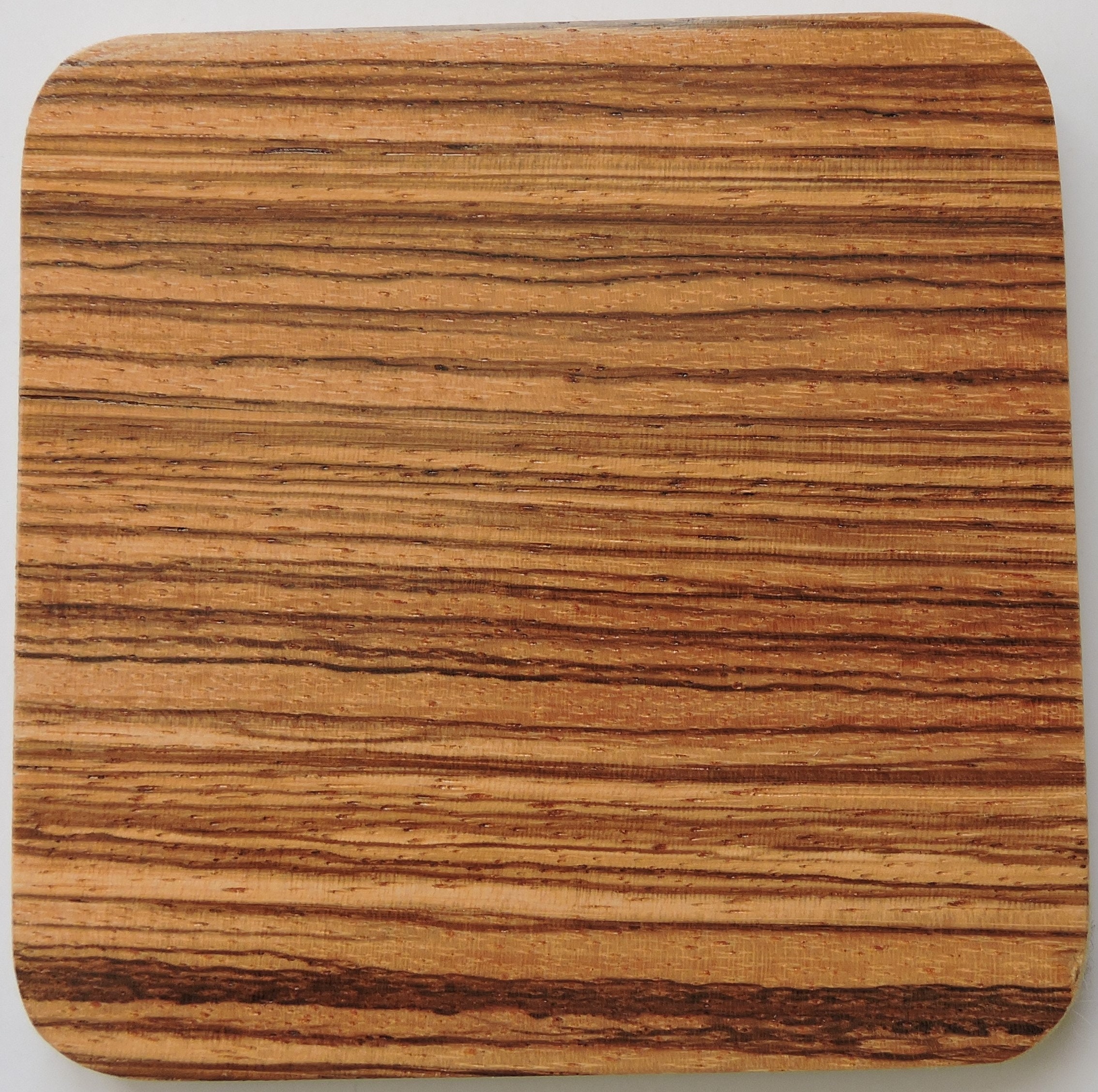 Sous Verre en Placage de Zebrano Fait Main Pour Décorer et Protéger Votre Table