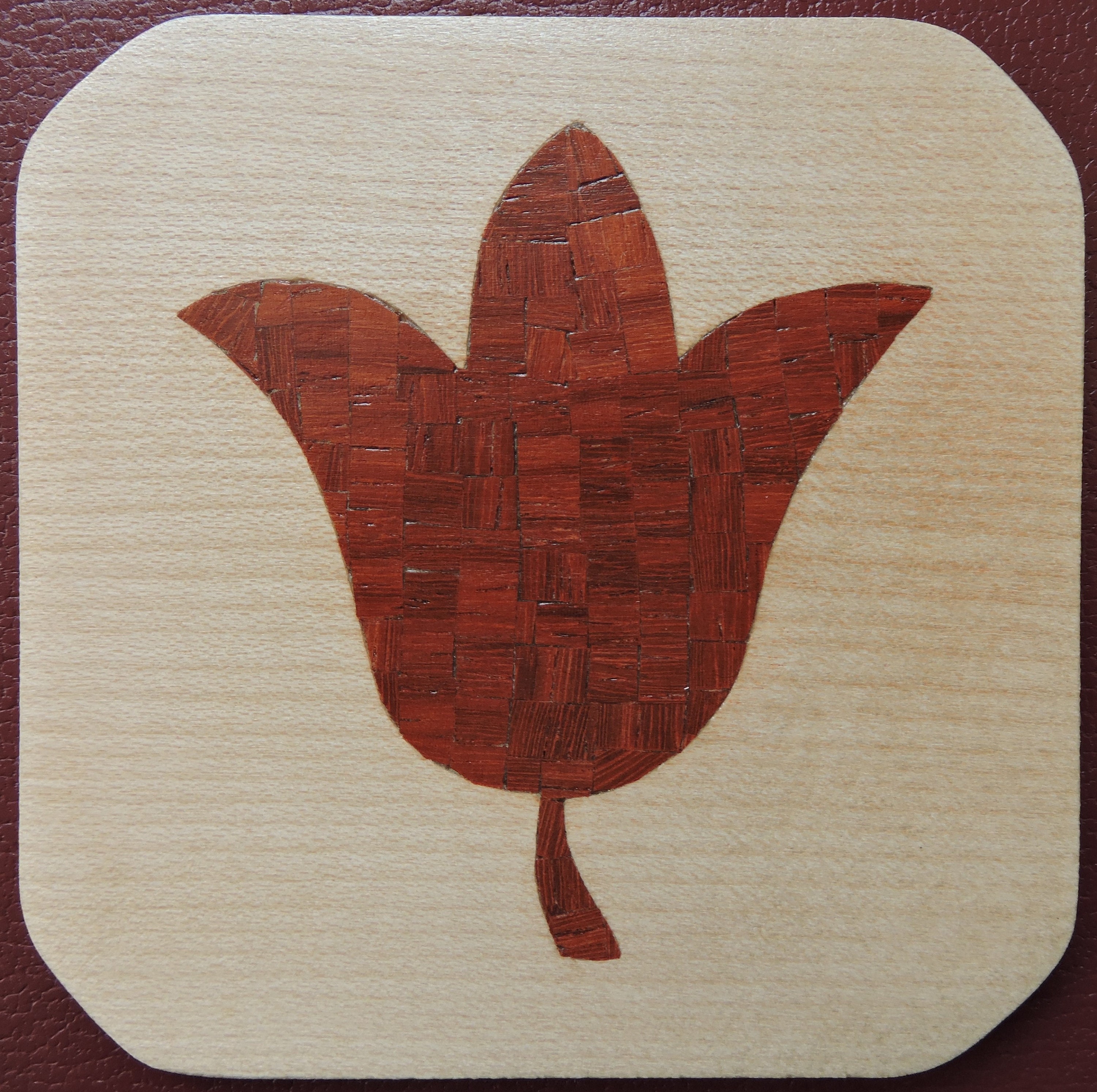 Sous Verre en Bois Précieux Fait Main Pour Décorer et Protéger Votre Table