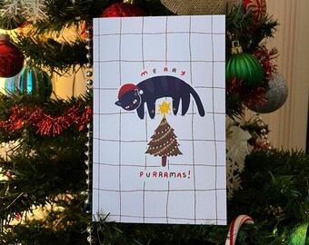 tarjeta de navidad feliz purmas