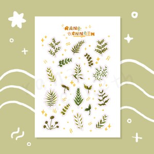 leafy sticker sheet