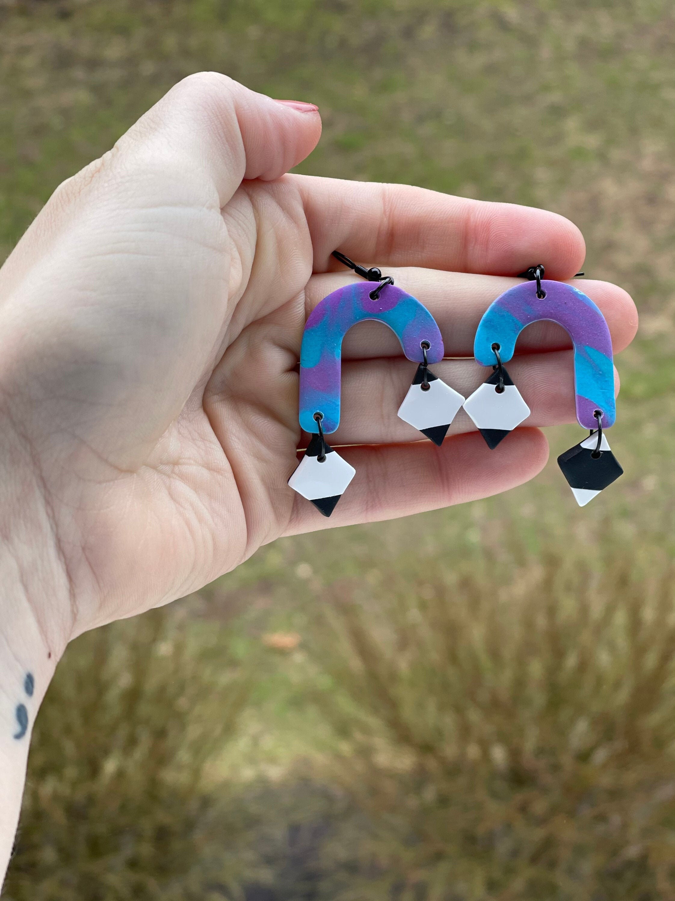 Mental Health Awareness Jewelry Purple and Teal Tie Dye Etsy New Zealand