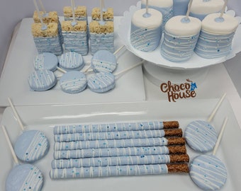 60ct Baby shower boy treats bundle candy table.