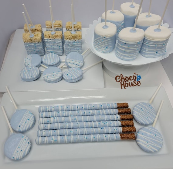 60ct Baby Shower Boy Treats Bundle Candy Table. 