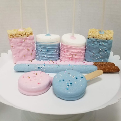 48p Gender on sale reveal treats bundle candy table.