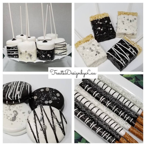 Black and White Candy Table Etsy
