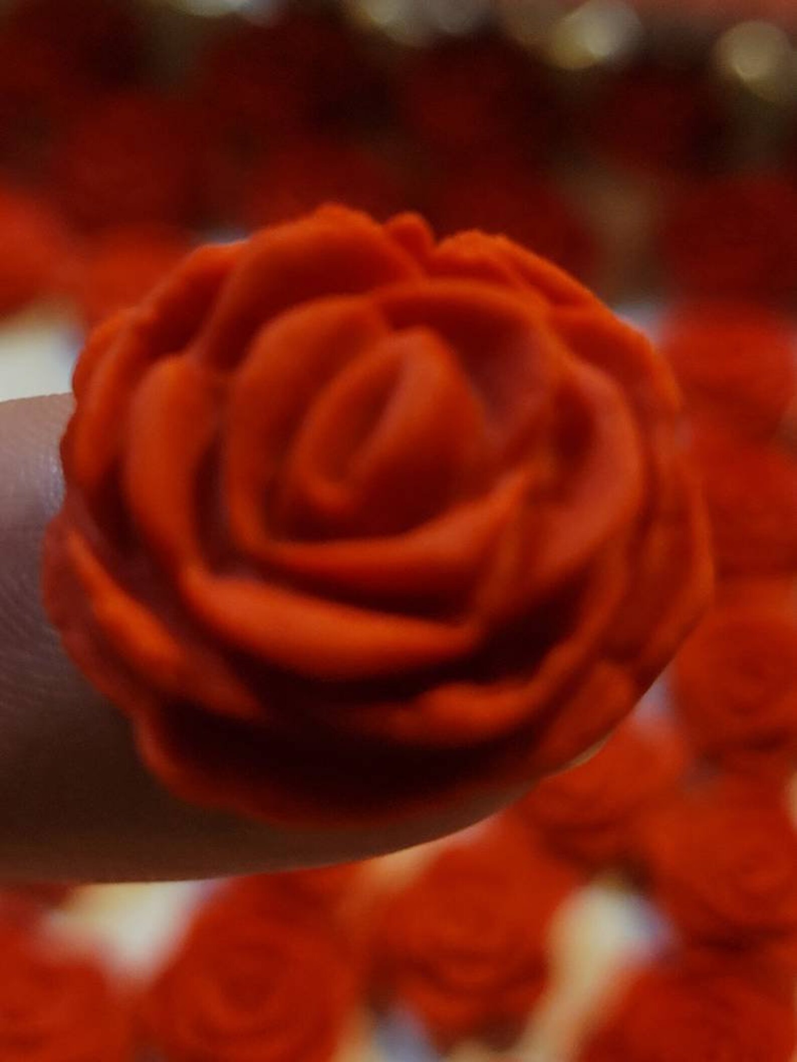 Edible Red roses Flowers for cupcake or treats toppers / Red Etsy