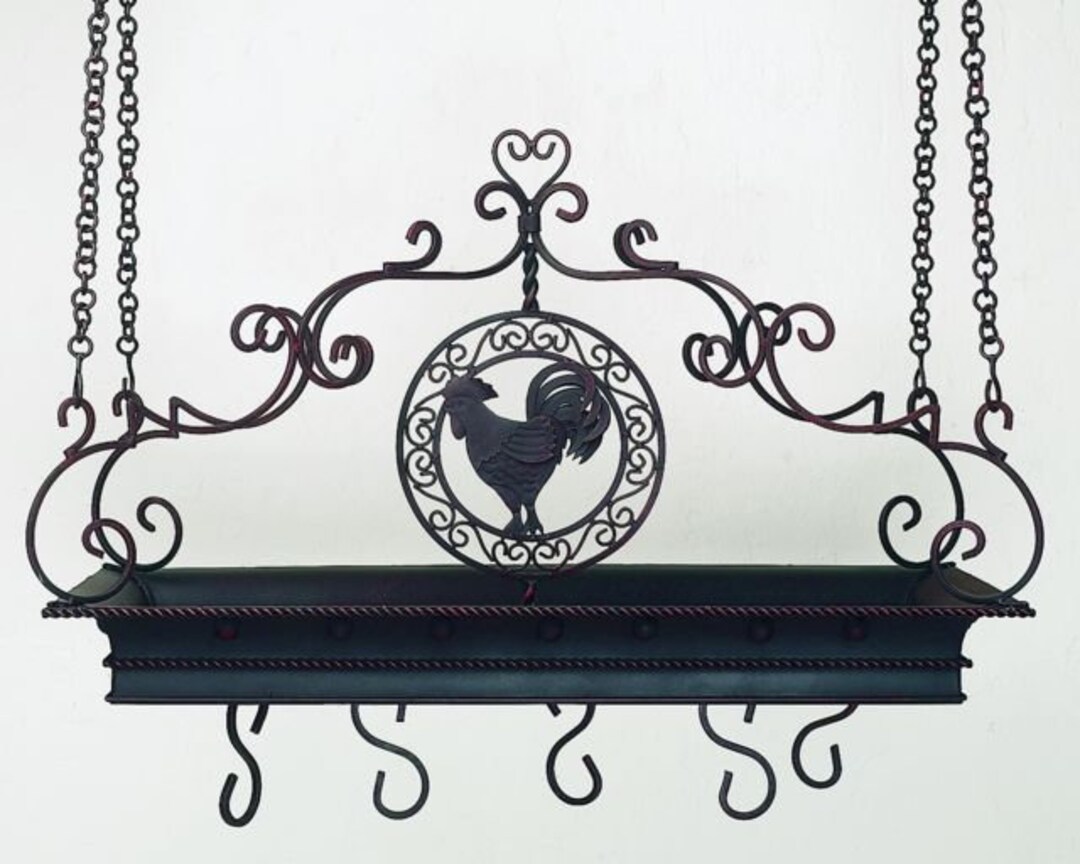 Iron Pot Holder With Antique Brown Finish Etsy