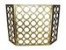 Fireplace Screen in Italian Gold and Circle Design 