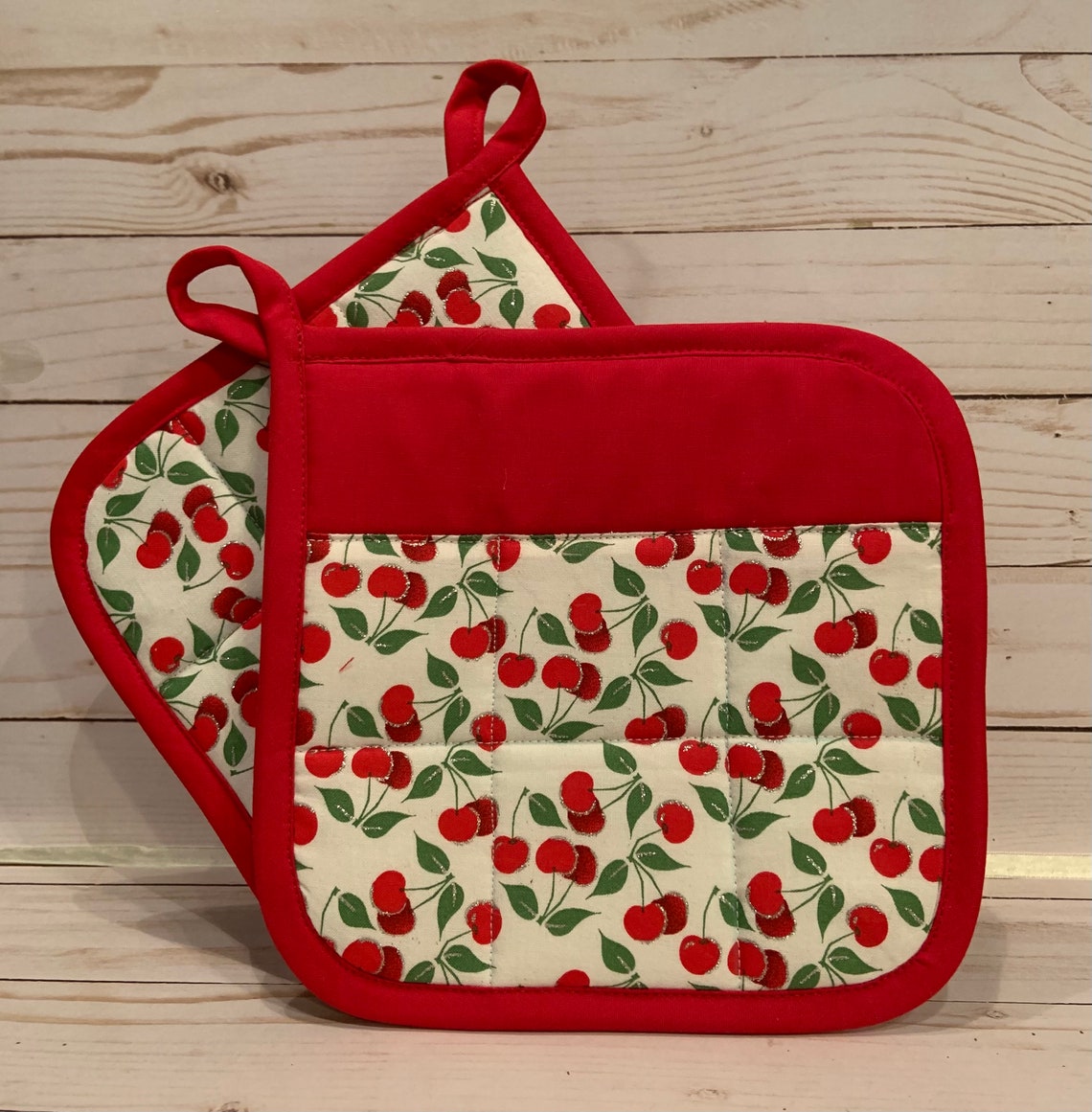 Set of Two Pot Holders Pot Holders Handmade Pot Holders Etsy