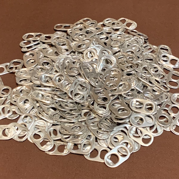 Lot of 300 aluminum pull tabs, soda can pull tabs