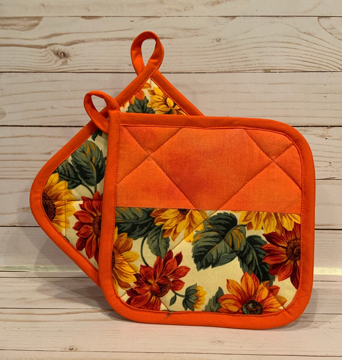 Set of Two Pot Holders Pot Holders Handmade Pot Holders Etsy