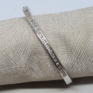 Vintage Clear Rhinestone Hinged Bangle 6cm