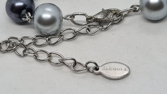 Vintage Jacqui E Faux Pearl Glass Bead Smokey Rhi… - image 7