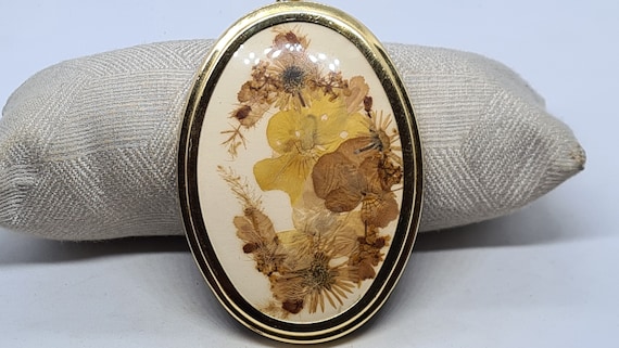 Vintage Katy Bell Designed Pressed Flower Stateme… - image 1