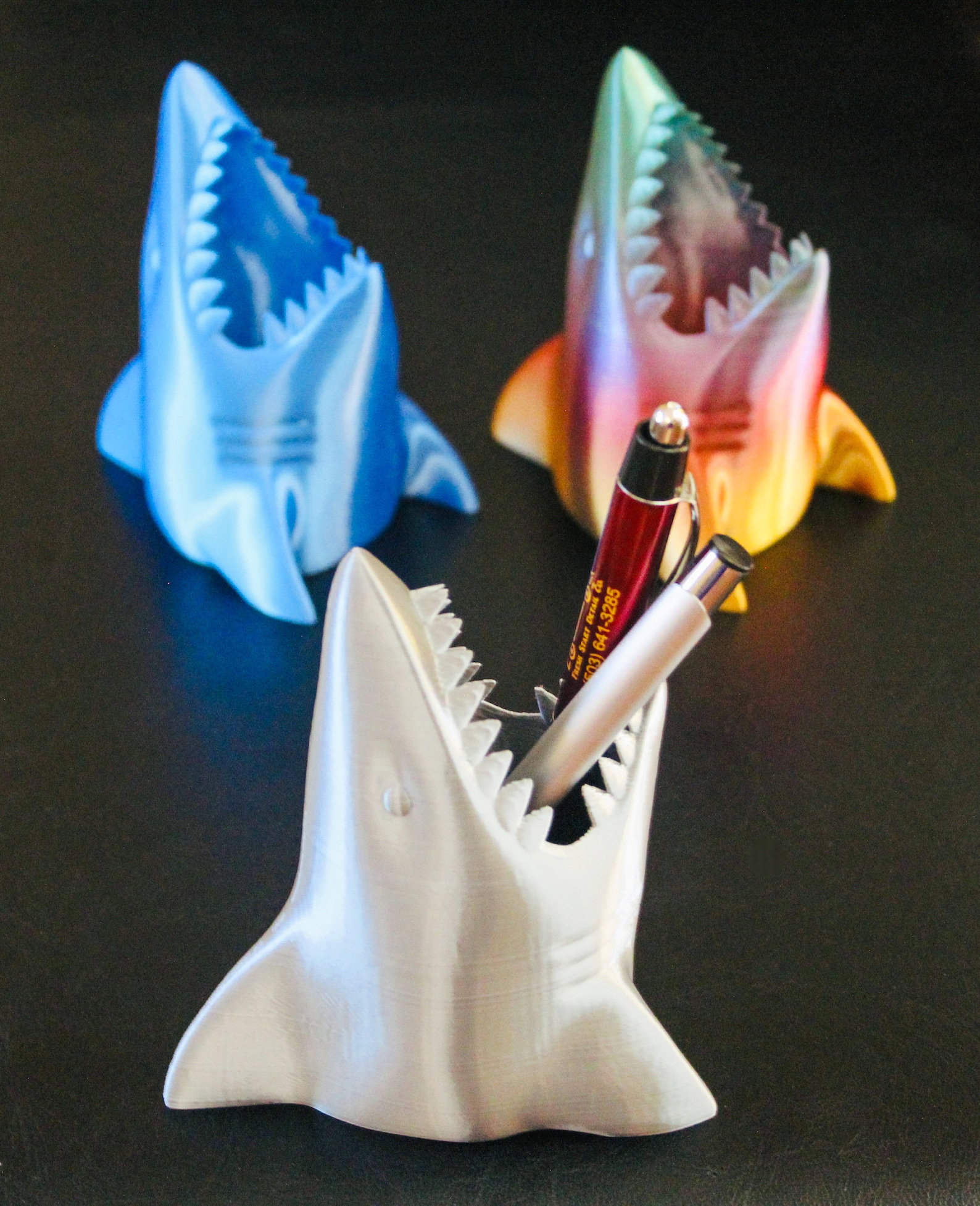 Shark Pen and Pencil Holder for Your Office or School Desk Etsy