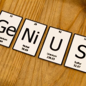 GeNiUS | Periodic Table of Elements Wall, Desk or Shelf Sign