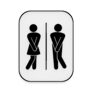 Toilet Sign Male & Female – 3D Printed Restroom Decor