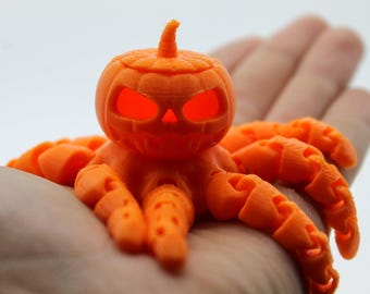 Juguete Fidget Jack-O-Lantern Pulpo / ¡Parte superior removible!