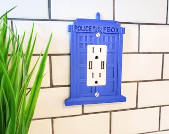 Lichtschalter / Steckdosen-Abdeckung | Tardis Polizei Box Telefonzelle