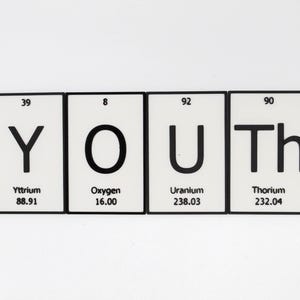 YOUTh | Periodic Table of Elements Wall, Desk or Shelf Sign