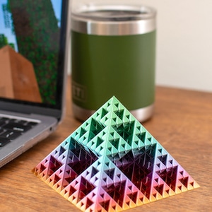 Fractal Pyramid: Sierpinski Triangle Math Decor