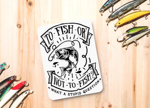 面白い釣り看板：「魚を釣るか釣らないか」 - Etsy 日本