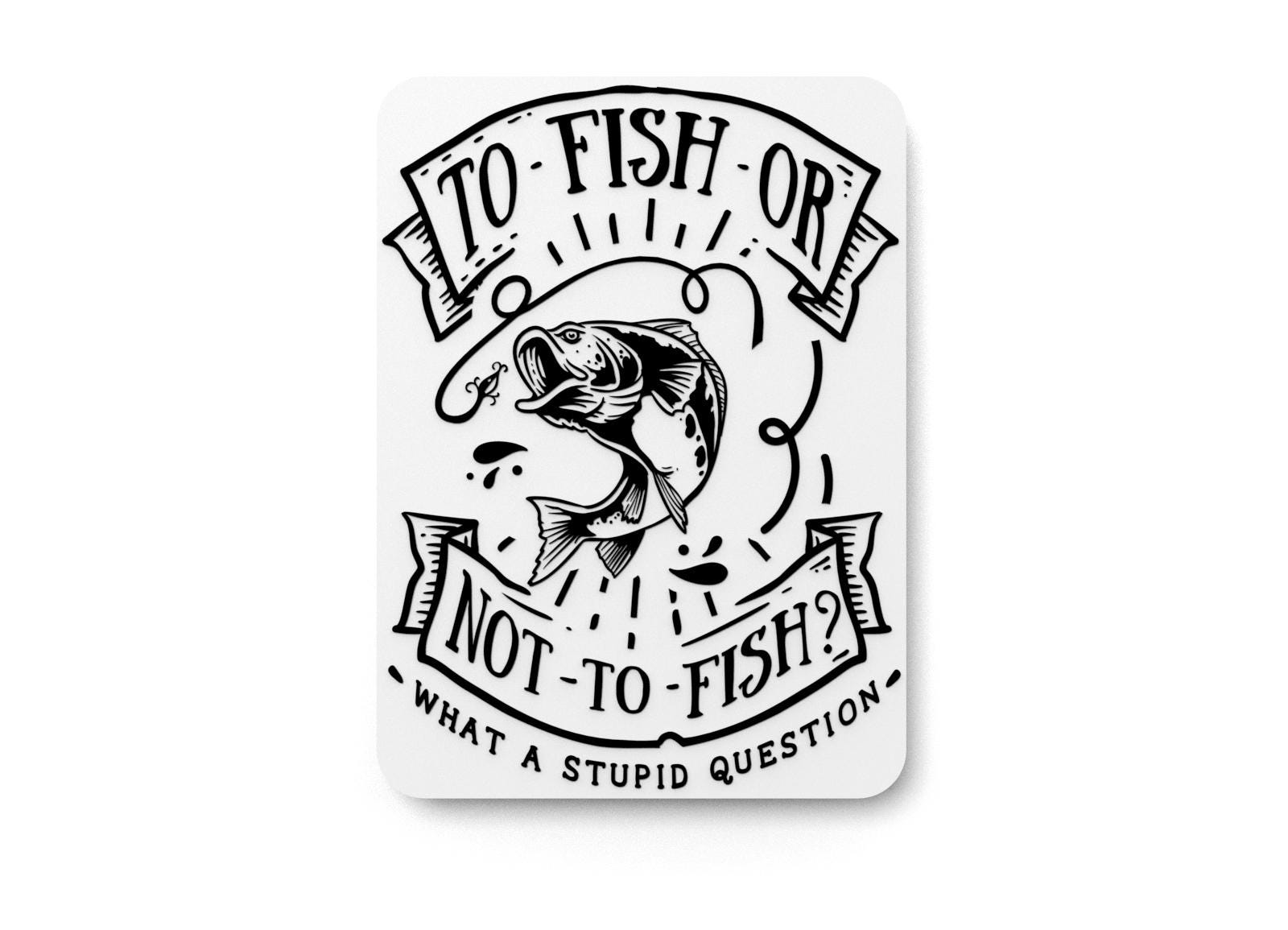 面白い釣り看板：「魚を釣るか釣らないか」 - Etsy 日本