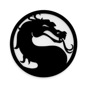 Mortal Kombat Sign – Retro 3D Printed Video Game Wall Art
