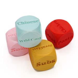 FOOD TAKEOUT DICE Set of 2 Unique 1.4 Dice Leave your Next Meal up to Fate image 6