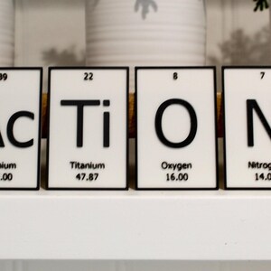 AcTiON | Periodic Table of Elements Wall, Desk or Shelf Sign