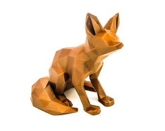 Low Poly Fennec Fox 3D – Geometric Animal Art