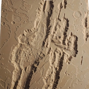 Modèle topographique 3D de Mars de Valles Marineris