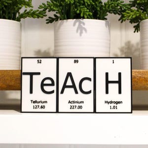 TeAcH | Periodic Table of Elements Wall, Desk or Shelf Sign