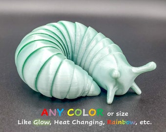 Fidget Slug Articulating Stim Toy   |   Huge selection of beautiful colors, types and sizes but they are equally loveable