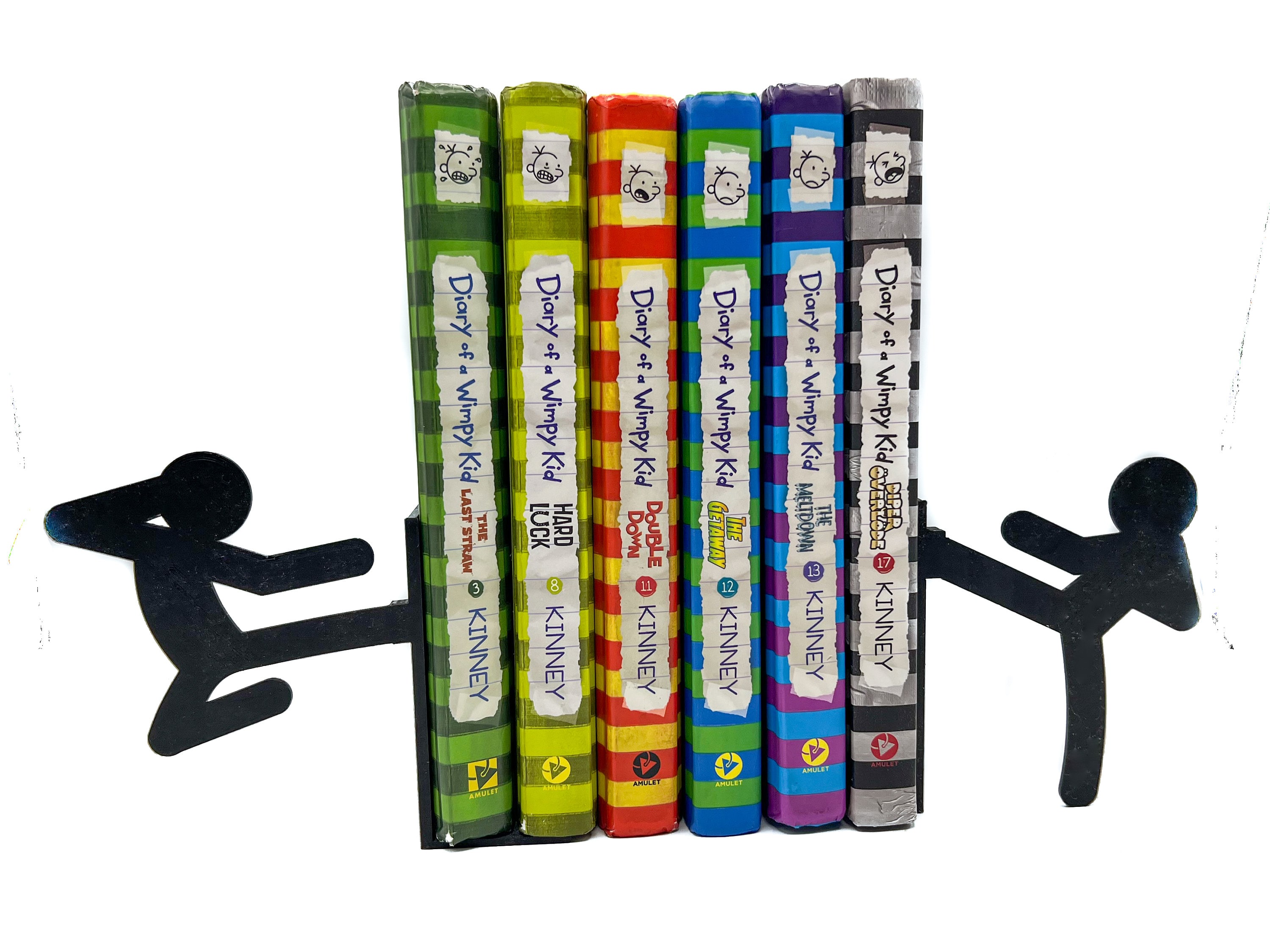 Stick Figure Bookends, Martial Arts / Karate Stickmen Book Stopper