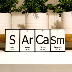 SArCaSm | Periodic Table of Elements Wall, Desk or Shelf Sign
