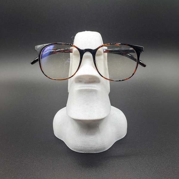 Moai Glasses Holder. Conveniently Rest your Glasses on an Easter Island Statue