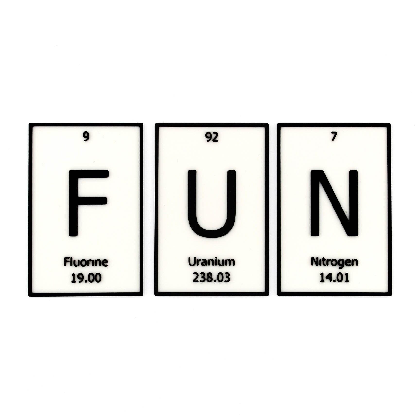 FUN | Periodic Table of Elements Wall, Desk or Shelf Sign - Etsy